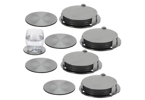 Glasuntersetzer & Bierdeckel Silber von HAC24
