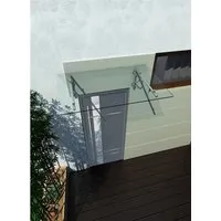 Glaszentrum Hagen Vordach - Typ/B 180x90cm - Vordach aus hochwertigem VSG-Glas mit eleganten Edelstahlhaltern, witterungsbeständig und mit hoher Tragfähigkeit bis 90 kg/m² – ideal für Eingangsbereiche und Terrassen.