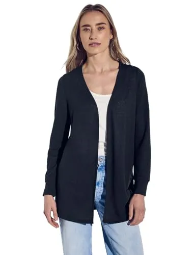Street One Damen Lange Strick-Look Jacke