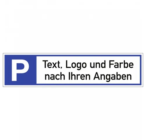Dreifke Hinweisschild Parkplatzreservierer - Text, Logo und Farbe nach Ihren Angaben, Alu, 4, Schild Alu