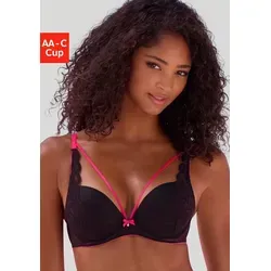 Vivance by Lascana Push-up-BH mit Bügel mit dekorativen, elastischen Zierbändern, sexy Dessous schwarz 70