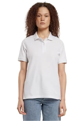 Produktbild Urban Classics Damen T-Shirt Ladies Polo Shirt, Polo Shirt für Frauen, Kurzarm, versteckte Knopfleiste, Größen XS-5XL