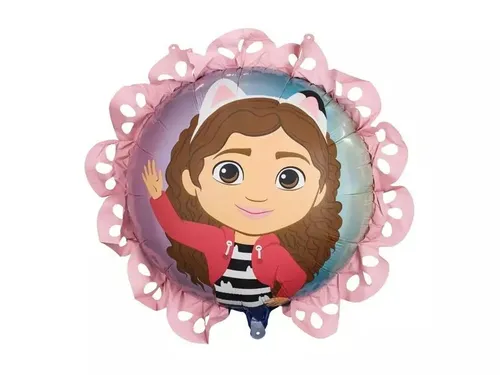 Balon foliowy pastylka Koci Domek Gabi 52x52cm PartyDeco 5904555099296