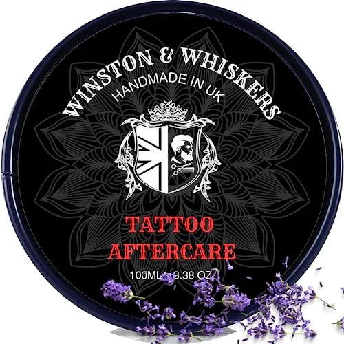 100% natürliche Tattoo-Aftercare-Butter, 100 ml, Tattoo-Balsam, für neue und ältere Tattoos, sicher während der Heilung von Tattoos, natürliche Inhaltsstoffe, hergestellt in Großbritannien (100ml)