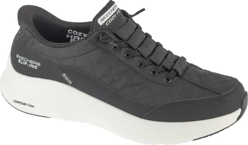 Skechers Contour Foam Cozy Fit Halbschuhe Schwarz EU 45 - Skechers Contour Foam Cozy Fit Halbschuhe in Schwarz, EU 45. Bequemer Slip-On-Sneaker mit atmungsaktiver Memory-Foam Sohle für hohen Tragekomfort und praktische Nutzung im Alltag.