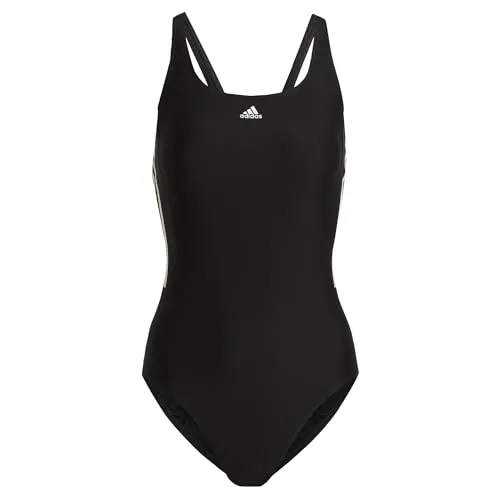 ADIDAS Damen Badeanzug Mid 3-Streifen - Sportlich und chlorresistent - Badeanzüge für Damen, leicht und chlorresistent, ideal für Schwimmen und Tauchtraining mit legendären 3-Streifen für eine schöne Silhouette.