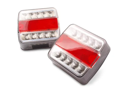 Set LED Rückleuchten 12V mit und ohne Kennzeichenbeleuchtung Rücklicht E4 PKW