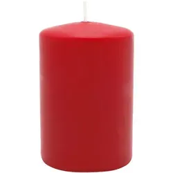 Stumpenkerze aus Paraffin, Rubin, WENZEL, 80/60 mm, Brenndauer ca. 22h, selbstverlöschend