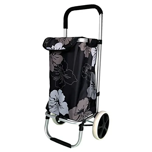 MY TRAVEL BAG Alu Trolley Einkaufstrolley (Blumen)