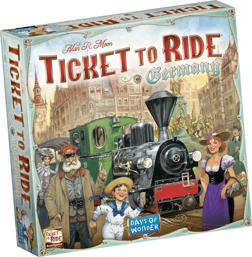 Asmodee Ticket to Ride - Germany (English) - Gesellschaftsspiel mit neuem, exklusiven Passagierregel, ideal für Einsteiger und Veteranen. Baue dein Schienennetzwerk auf einem historischen Deutschland-Spielbrett!