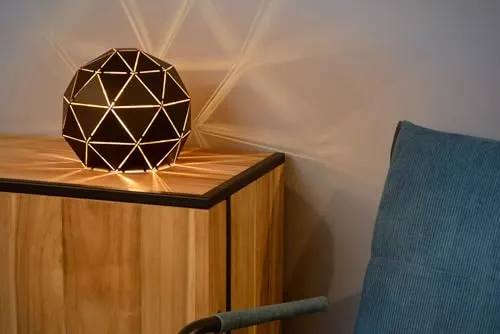 WANOR Nachttischleuchte Metall Schwarz 22 cm - Modern und Elegant - Moderne Tischlampe mit kugelförmigem Schirm aus Metall in Schwarz. Ideal für Nachttisch oder Kommode, sorgt für stilvolle Akzente und individuelle Lichtgestaltung mit E27 Leuchtmitteln.