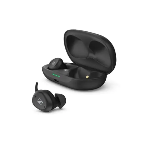 Sennheiser TV Clear Earbuds - Wireless TV Headphones mit Sprachverständlichkeit und Geräuschunterdrückung - Kopfhörer mit 5 Hörprofilen für optimales Fernseherlebnis. Hoher Tragekomfort und bis zu 37 Stunden Wiedergabezeit, ideal für Brillenträger.