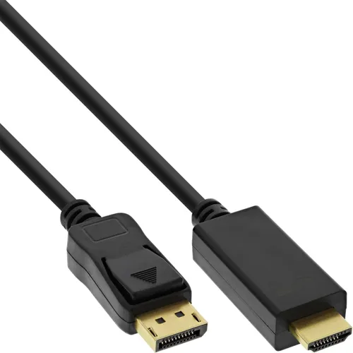 InLine® DisplayPort zu HDMI Konverter Kabel 4K/60Hz, 5m - Monitorzubehör für 4K-Streaming, ideal zum Anschluss von HDMI-Geräten an DisplayPort-Schnittstellen.