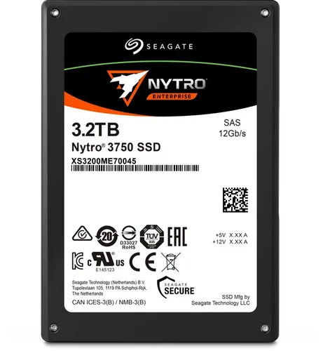 Seagate Nytro 3750 3.2 TB SAS SSD - Festplatte mit 3.2 TB Kapazität, SAS 12Gb/s Schnittstelle und Seagate Secure für maximale Datensicherheit und hohe Leistung.
