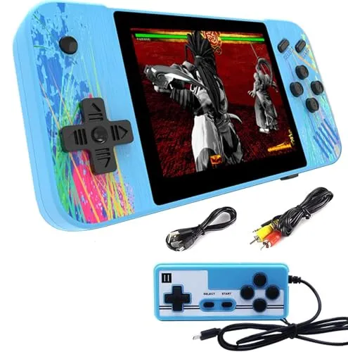 EleBikk Mini-Spielkonsole Gameboy, Retro Spielekonsole, Unterstützt 2 Spieler und Kann an Den Fernseher Angeschlossen Werden, Vorinstalliert mit 800 Klassischen Spielen, 3,5-Zoll-LCD-Bildschirm