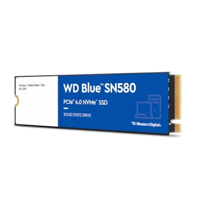 WD Blue SN580 NVMe SSD 1 TB - PCIe Gen 4.0, bis zu 4.150 MB/s Lesegeschwindigkeit für kreative Profis und Multitasking