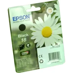 Epson Tinte C13T18014012 Black 18 - Originalpatrone 5,2 ml, brillante Druckergebnisse für Epson Expression Home Serien