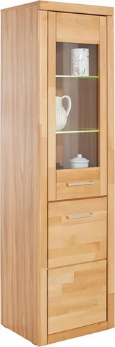 Home affaire Vitrine Logo, 180cm hoch, Massivholzfront, 5 variable Fächer