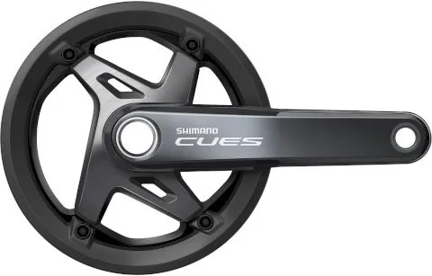 Shimano FC-U8000 Cues Kurbelgarnitur - Kurbeln & Kurbelgarnituren, 9/10/11-fach mit Kettenschutzring für verbesserte Sicherheit und Langlebigkeit beim Fahren.