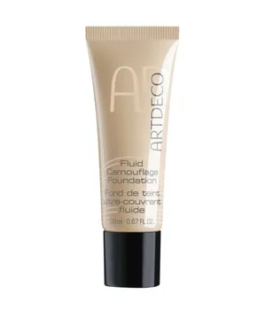 ARTDECO Fluid Camouflage Foundation 15 neutral/natural sand 20 ml - Leichte, hochpigmentierte Foundation für einen ebenmäßigen Teint. Wischfest und angenehm im Tragekomfort, kaschiert sie Hautunreinheiten und sorgt für ein mattes Finish.