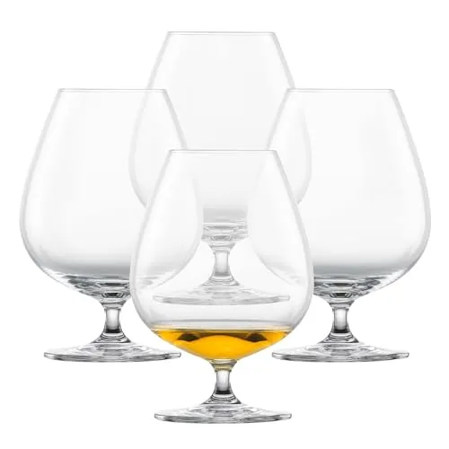 SCHOTT ZWIESEL Cognacglas XXL Bar Special 4er-Set - Edle Cognacgläser aus spülmaschinenfestem Tritan-Kristallglas, ideal für den Genuss von Cognac auf Eis, Made in Germany.