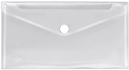 VELOFLEX Fächermappe Dokumententaschen Crystal DINlang farblos Packung mit 10 Stück