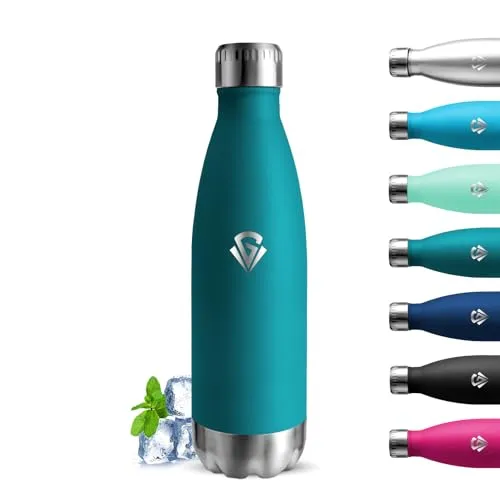 Grsta Thermosflasche, 750ml Trinkflasche Edelstahl, Auslaufsicher, 24h Kalt & 12h Warm, Bpa Frei, Wasserflasche Doppelwandig, für Camping, Büro, Sport, Fitnessstudio, Wandern