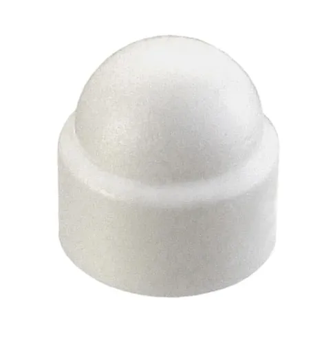 Abdeckkappen M6 für Sechskantschrauben rund weiß - 10 Stk.