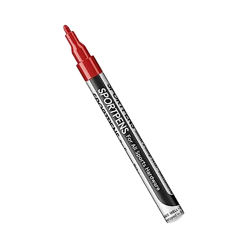 SPRAY.BIKE - SportPens Acrylstifte - wasserfester Lackstift - 2mm Nylon Spitze - stark deckender Multimarker - Acryl stifte zum malen und individualisieren (Rot)