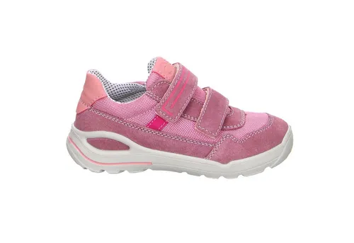 Ricosta Sandale RIDER - Violette Mädchen Sneaker aus Leder/Textil Größe 33 - Sneaker für aktive Mädchen, hochwertige Rauleder-Textil-Kombination, individuell anpassbar mit Klettriemen und atmungsaktives Mesh-Futter für optimalen Komfort.