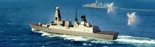 Trumpeter 04550 - 1:350 HMS Type 45 Destroyer Bausatz - Boote & Schiffe, detaillierter Modellbausatz für ein authentisches Bau-Erlebnis und Sammlerwert.
