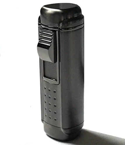 GERMANUS Jetflame Feuerzeug mit 4 Flammen in Silber