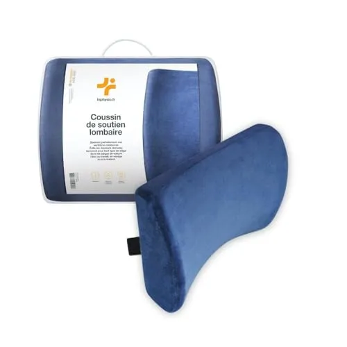 Inphysio Memory Foam Lendenstützkissen Weich und hypoallergen - Anti-Schmerzkissen - Hilft bei der Haltungskorrektur - Für Arbeit, Haus, Auto - 35 x 31 x 12 cm
