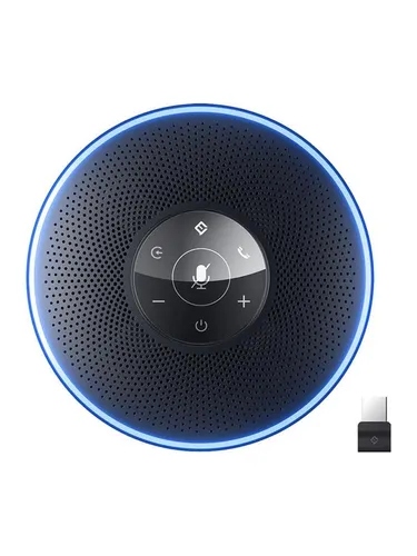 EMEET OfficeCore M220 Konferenzlautsprecher Bluetooth - Kabelloser Konferenzlautsprecher für professionelle Meetings. Mit 360-Grad-Mikrofonsystem und einfacher Bluetooth-Verbindung für klare Kommunikation. Ideal für Büro und Homeoffice.