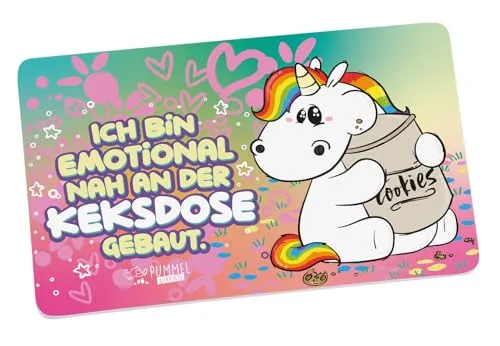 Frühstücksbrettchen Pummeleinhorn Keksdose, Brotbrett, Frühstücksbrett, Brett, Brettchen, Frühstück, Abendbrot, Melamin, Mehrfarbig, 23,5 x 14,5cm