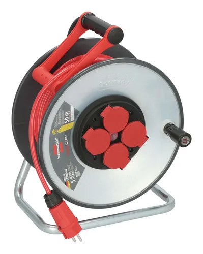 Brennenstuhl Kabeltrommel Professional SC5110, 50m - Kabeltrommel für Baustellen und Außenbereich, IP44 spritzwassergeschützt, extrem stabiles BREMAXX-PUR-Kabel, ideal für den professionellen Einsatz.