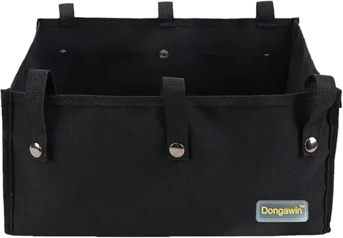 Dongawin Walker Bag Under Seat for Four Wheel Rollator, Rollator Bag Tote Organizer Pouch Storage to Walkers for Senoirs, Walker Accessories (Upgraded-Small, Black)