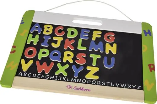 Eichhorn 100002577 - Hänge-Magnettafel 42x30cm mit 26 Magnetbuchstaben, 5 Kreiden und Folienstift für kreative Lernmomente
