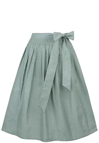 Stockerpoint Damen Molina Midi Dirndlschürze - petrol, 40-44 - Dirndlschürze in petrol, 70 cm lang, ideal für moderne und klassische Dirndl. Pflegeleichte Baumwolle mit traditionellem Tupfenmuster, perfekt für einen stilvollen Auftritt.