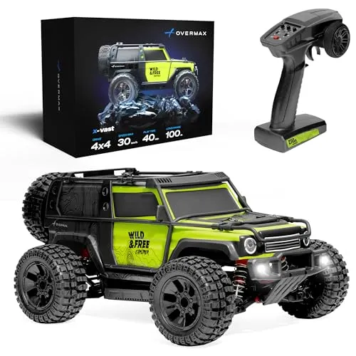 Overmax X-Vast RC Auto 4x4 1:10 Offroad Crawler mit LED und 2 Akkus