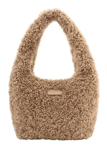 Seidenfelt Letje Schultertasche 47 cm - Braun - Elegante Handtasche mit 47 cm, aus hochwertigem Material, ideal für stilvolle Outfits und den täglichen Gebrauch.