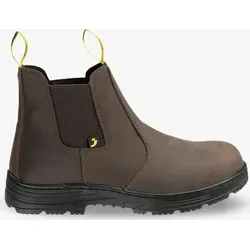 Safety Jogger Jackman S3 - Rutschfeste Sicherheitsstiefel, Braun, Größe 44 - Arbeitsschuhe mit rutschfester SR-Außensohle und wasserabweisendem Obermaterial, ideal für Baustellen und feuchte Umgebungen. Genießen Sie Komfort und Sicherheit den ganzen Tag!