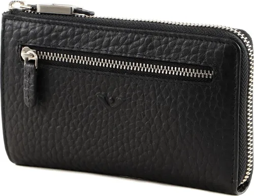 Voi Geldbörse Hirsch - Elegante Lederbörse in Schwarz - Portemonnaies: Hochwertige Voi Lederbörse Gerda mit RFID-Schutz, praktische Fächeraufteilung und integriertem Einkaufschip für optimale Organisation und Sicherheit.