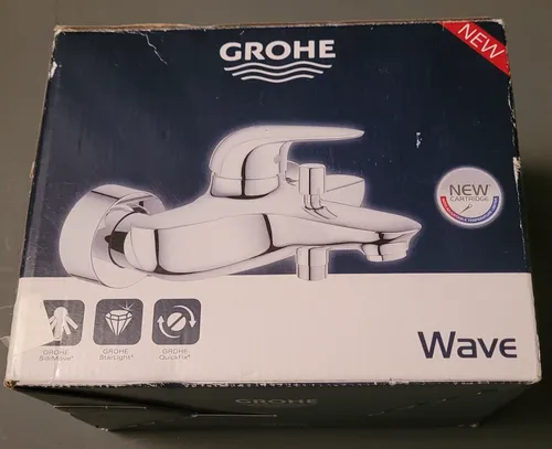 Grohe Wave Wannenarmatur verchromt - Elegante Armatur mit variabler Temperatur- und Mengenbegrenzung für individuelle Badeerlebnisse.