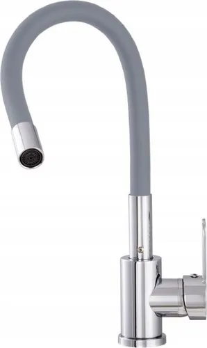 Küchenarmatur Wasserhahn Spültischarmatur Grau 10898 - Armaturen mit flexibler Geschirrbrause, drehbarem Auslauf und verstellbarer Höhe für bequemes Spülen in der Küche.