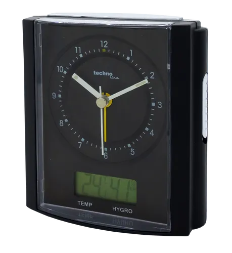 Technoline, WT 770 Premium-Funkwecker, Mattschwarz-Chrom, 10,5X 5,3X 10,8cm