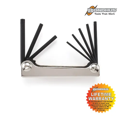 Bondhus Sechskant Klapphalter 14592, Hex Metric 7-tlg. Metallgehäuse 1.5-6mm