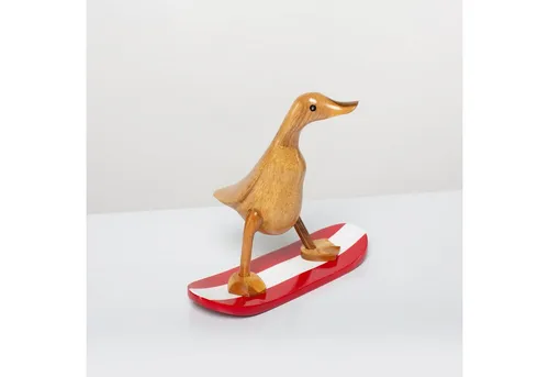 Rikmani Dekofigur Ente Skifahrer - Handgefertigte Holzdekoration (3er-Set, S, M, L) - Entdecken Sie die handgefertigten Holzenten von Rikmani. Jedes Stück ist ein Unikat aus drei edlen Holzarten. Ideal als stilvolle Dekoration oder Geschenk für besondere Anlässe.