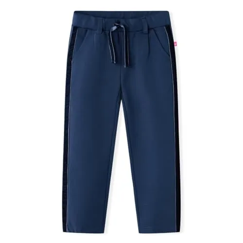vidaXL Kinderhose mit Schwarzen Zierleisten Kinder Hose Freizeithose Marineblau 116