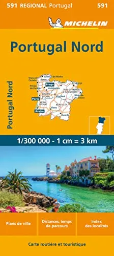Produktbild Michelin Portugal Nord: Wegenkaart Schaal 1 : 300.000 (MICHELIN Regionalkarten, Band 591)